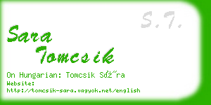 sara tomcsik business card